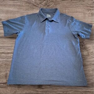 Cabela's Mens Polo Shirt Blue Short Sleeve Cotton Blend Size L